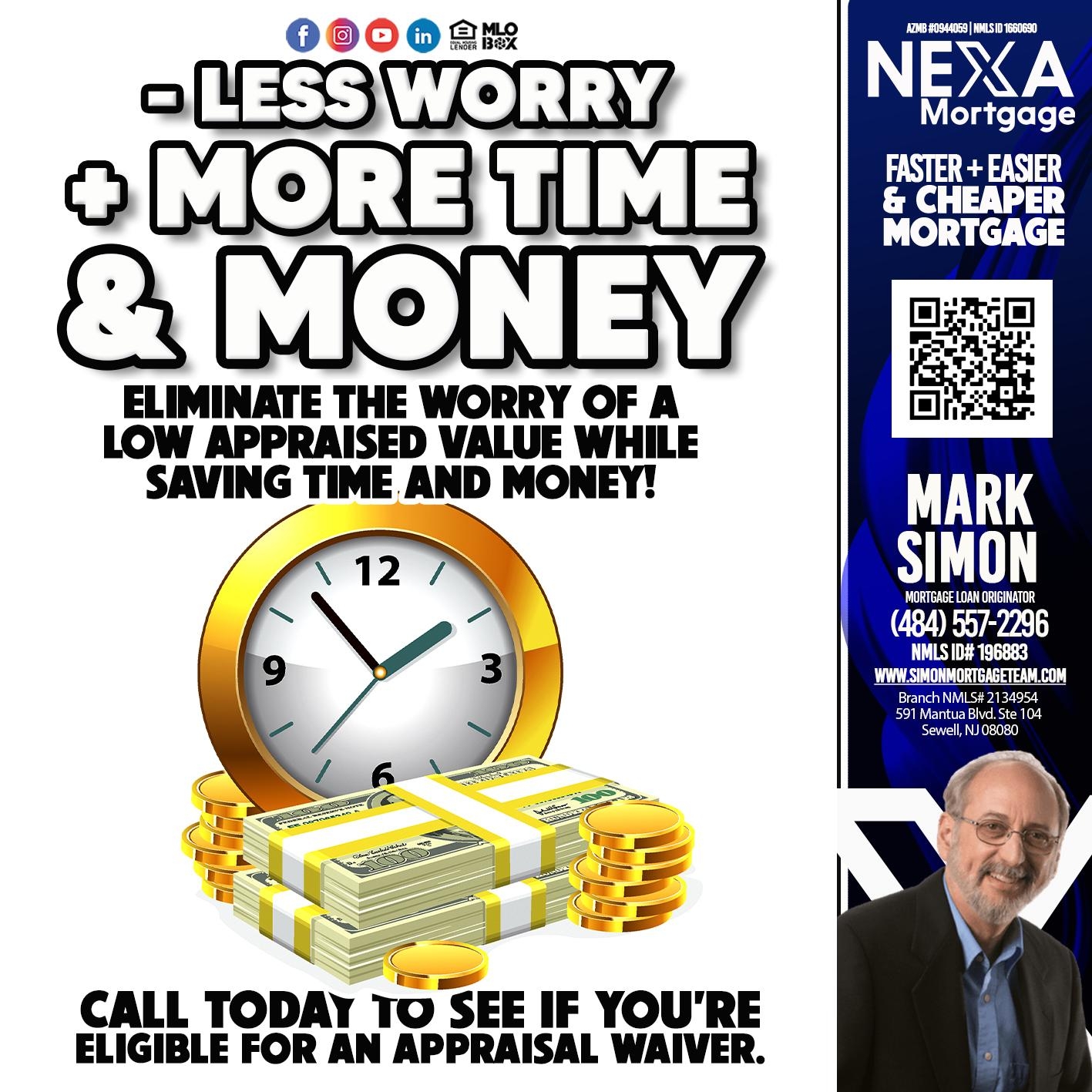 LESS WORRY - Mark Simon - Mortgage Loan Originator