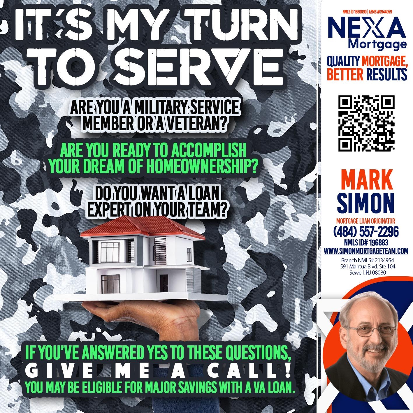 IT MY TIME TO SERVE - Mark Simon - Mortgage Loan Originator